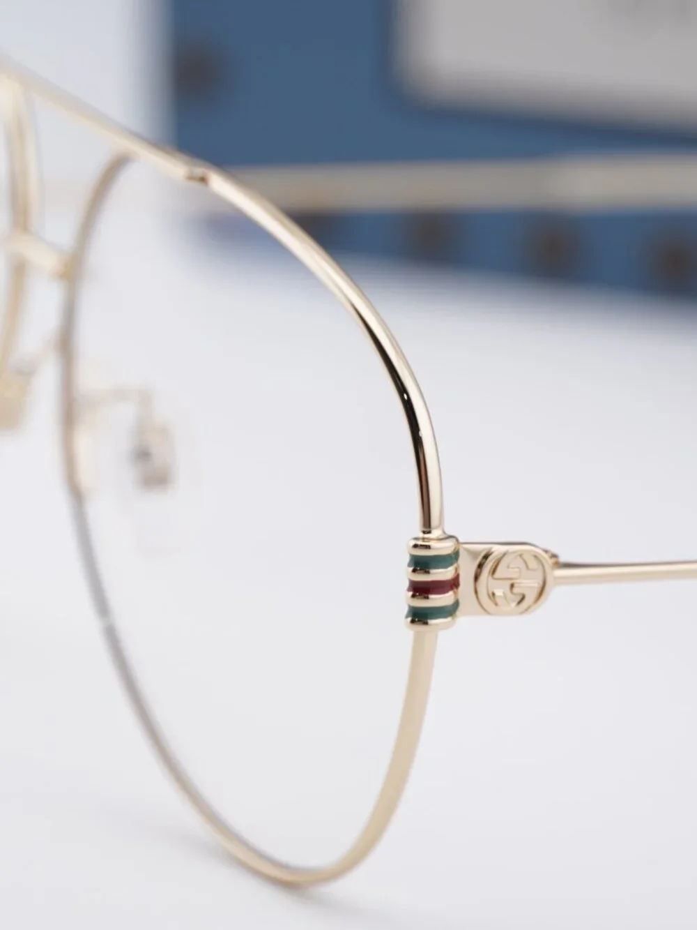 Gucci GG1280S 001 Aviator Sunglasses - Gold/Transparent/Photochromic
